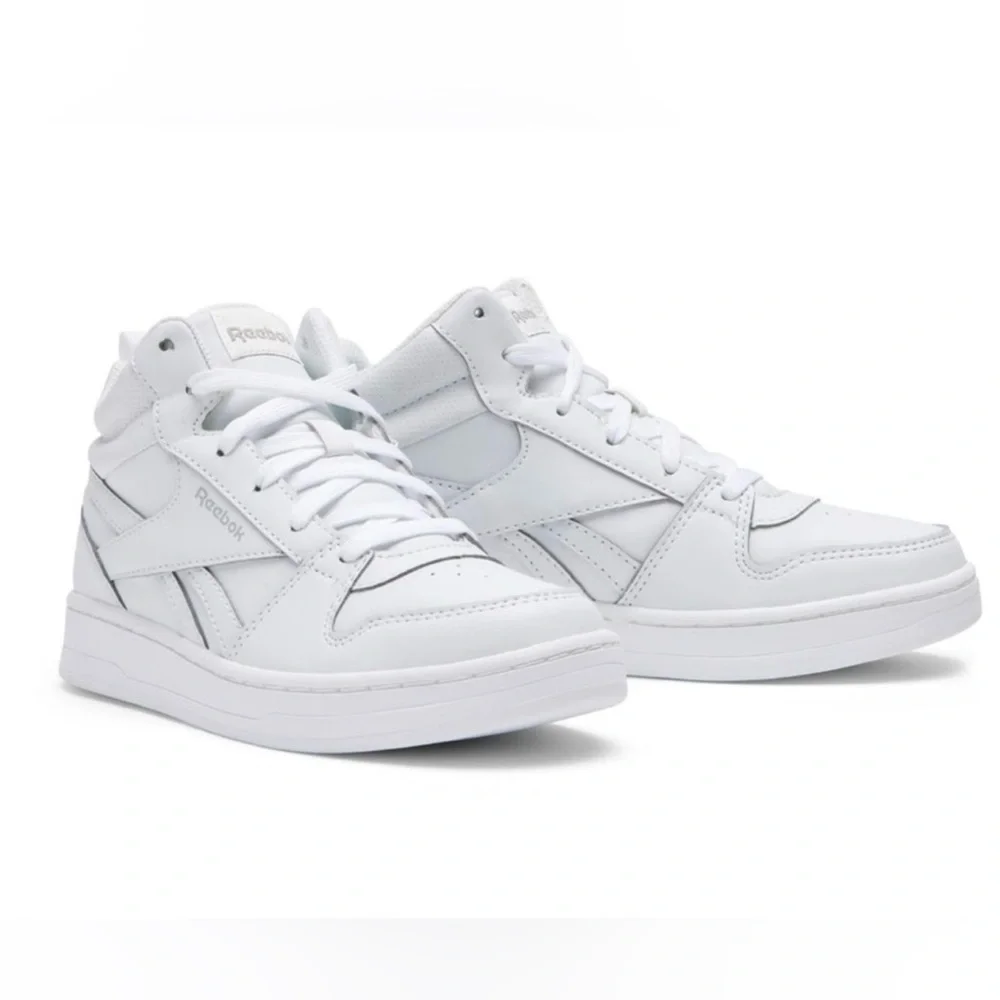 Reebok White High-Top Sneakers with Padded Ankle